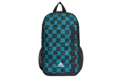 Adidas Recycled Polyester Plain Weave Fabric Backpack Unisex Carbon & Black