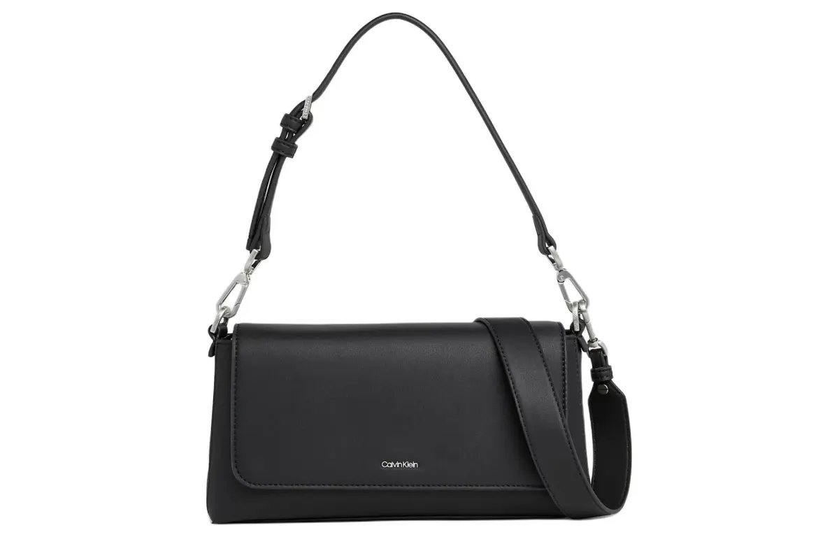 CALVIN KLEIN Polyurethane Portable Crossbody Bag, Shoulder Bag Women's Black