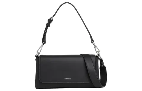 CALVIN KLEIN Polyurethane Portable Crossbody Bag, Shoulder Bag Women's Black