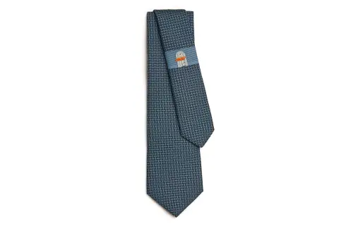 HERMES Tie Mosaique Du Faubourg