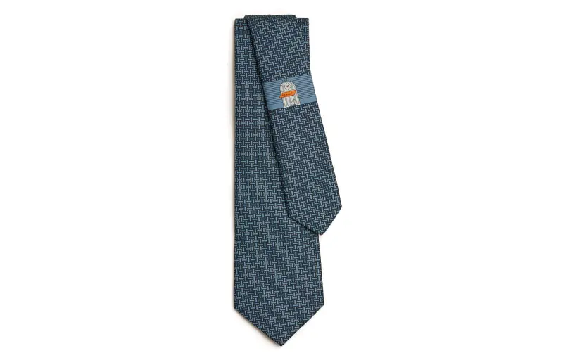HERMES Tie Mosaique Du Faubourg