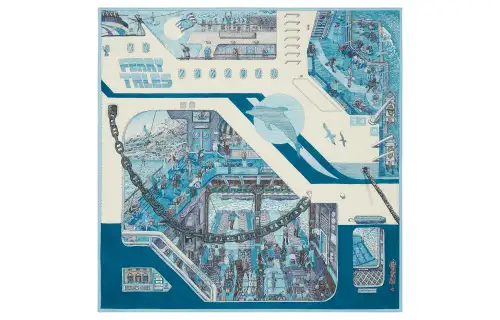 HERMES Carre Knit Scarves Men's