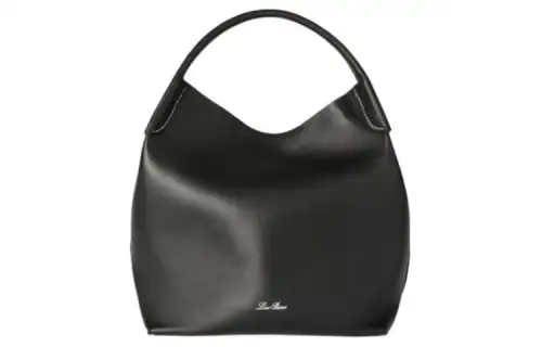 Loro Piana Calfskin Crossbody Handbag Large Women's Black