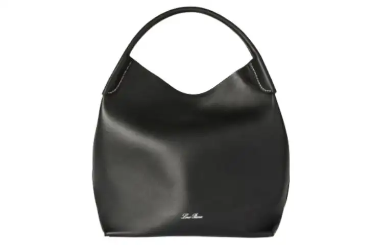 Loro Piana Calfskin Crossbody Handbag Large Women's Black