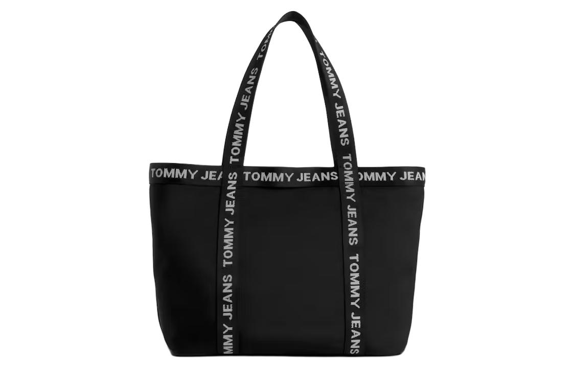 Tommy Hilfiger Recycled Polyester Tote Bag, Shopping Bag, Handbag Regular Unisex Black