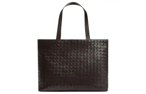 Bottega Veneta Calfskin Tote Bag, Shopping Bag, Handbag Large Men's Soft Candy Brown