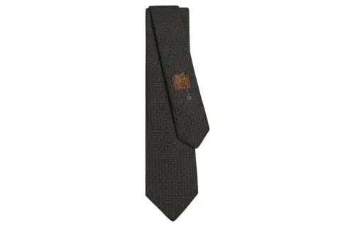 HERMES H Discret Unie Ties Men's Black