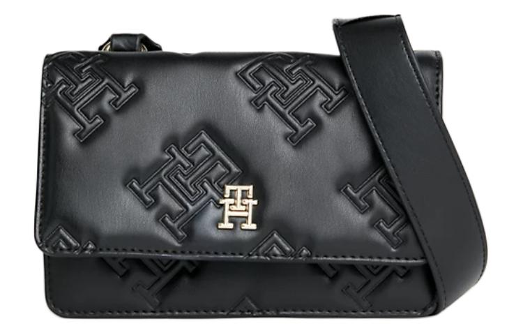 Tommy Hilfiger Polyurethane Shoulder Bag, Crossbody Bag Women's Black