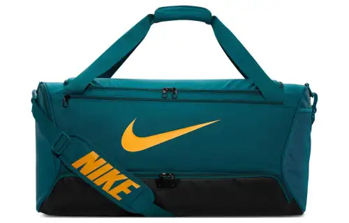 Nike Polyester One Shoulder Crossbody Handheld Travel Bag Medium Unisex Geode Teal & Black & Sun Dial