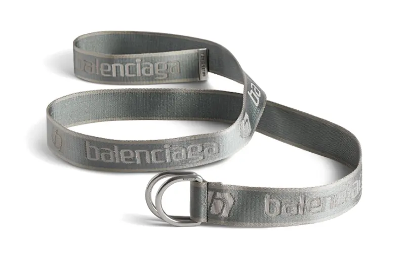 Balenciaga Jacquard Logo Belts Men's Dark Gray Width 4CM
