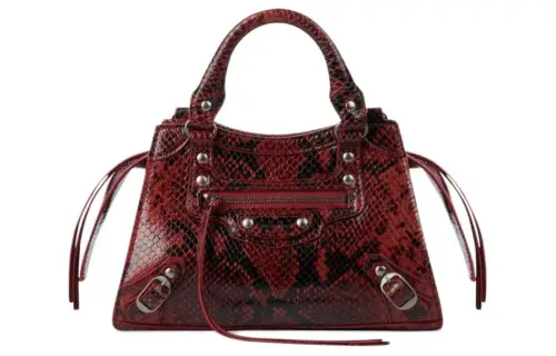 Balenciaga Calfskin Shoulder Bag, Crossbody Bag, Handbag Mini Women's Burgundy