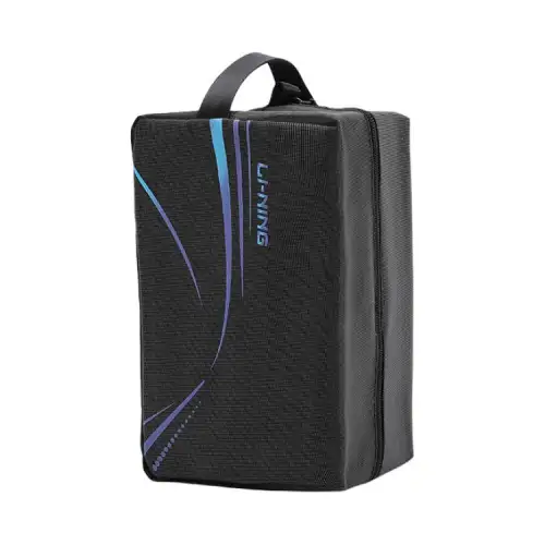 Li Ning Zip Closure Polyester Swim Bag Unisex Black