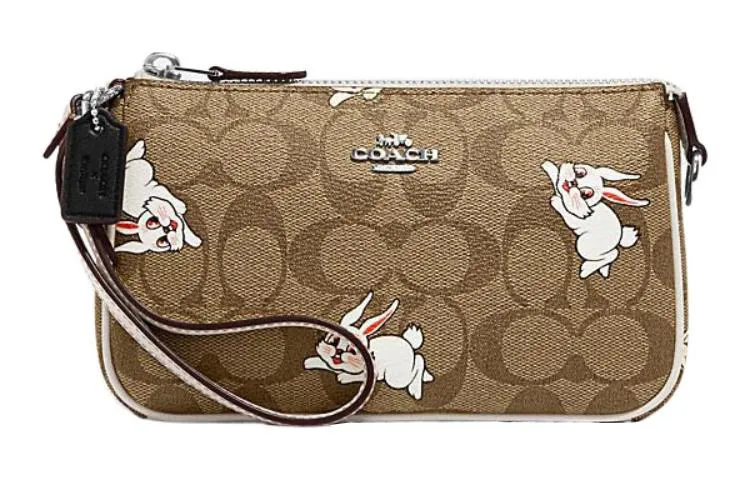 COACH X Big White Rabbit, Collaboration Nolita PVC Shoulder Bag, Handbag, Shoulder Bag Women's Taupe
