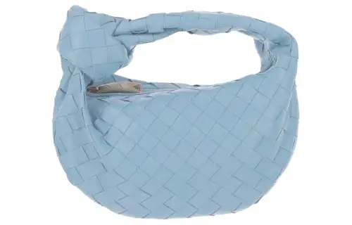 Bottega Veneta Jodie Lambskin Handbag Mini Women's Blue