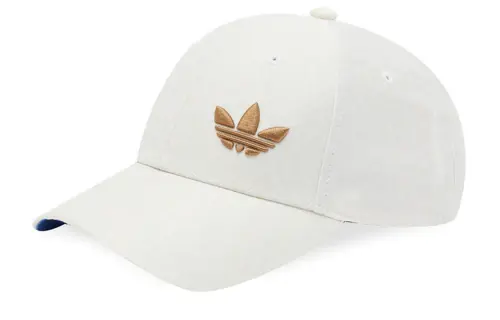 Adidas Originals Recycled Polyester Plain Weave Fabric, Cotton Baseball Caps Women's White