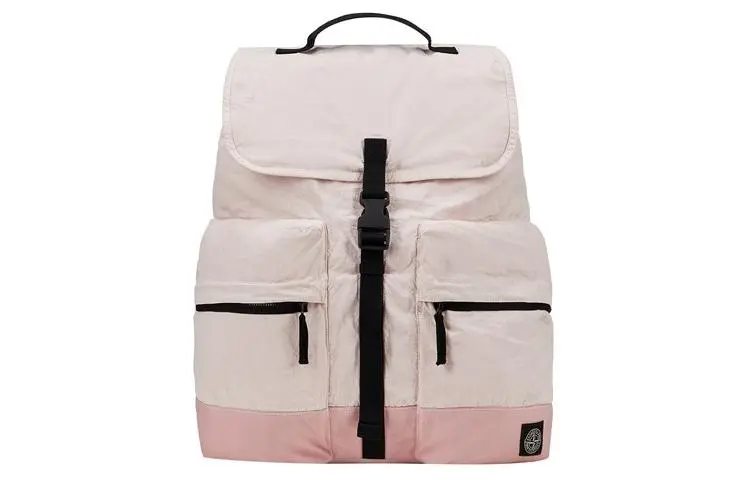 STONE ISLAND Canvas Backpack Men's Pink