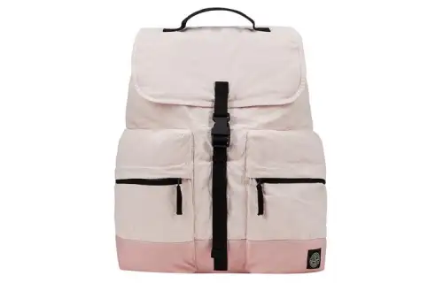 STONE ISLAND Canvas Backpack Men's Pink
