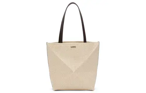 LOEWE Fabric Handbag Unisex Beige & Natural
