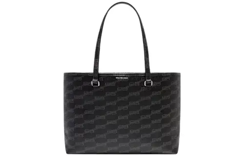 Balenciaga BB MONOGRAM Coated Canvas Tote Bag, Shopping Bag, Shoulder Bag, Handbag Medium Women's