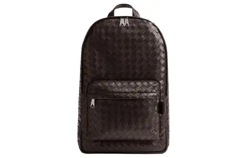 Bottega Veneta Cow Leather Backpack Medium Men's Chocolate Brown