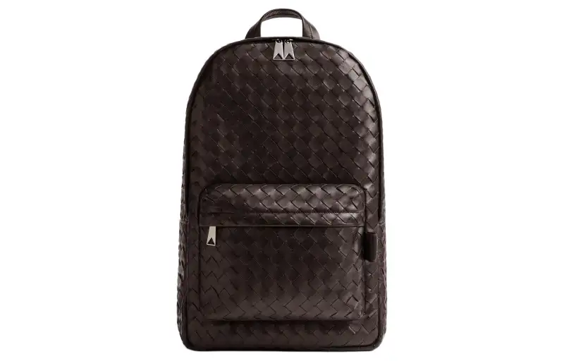 Bottega Veneta Cow Leather Backpack Medium Men's Chocolate Brown