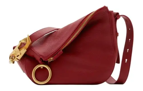 Burberry Knight Grain Calfskin Crossbody Bag, Shoulder Bag Women's Ruby Red