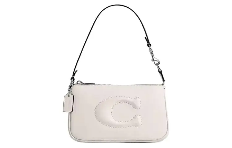 COACH Nolita Smooth Leather One Shoulder Handbag Small Women's White