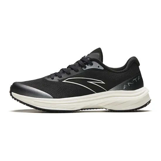 ANTA Road Run Running Shoes Men Low-Top Black White