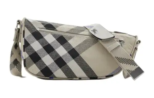 Burberry Polyester With Cotton Messenger Bag, Shoulder Bag, Crossbody Bag Small Men's Lichen
