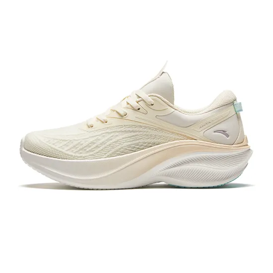 ANTA Leaf 5.0 Running Shoes Women's Low-Top Light Beige/Mint Blue