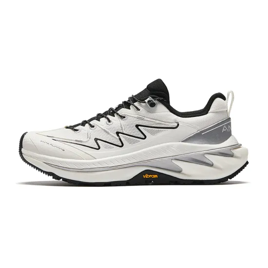 Anta Wild PRO Cushioning Anti Slip Wear Resistant Breathability Low Top Running Shoes Women's White Black