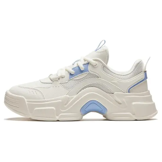 ANTA Life Collection Casual Shoes Women's Low-Top Ivory White/Danube Blue