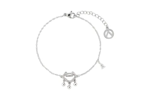 VIVIWELL Zircon Alloy Brass Peace Lock Bracelet Women's