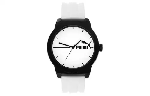 PUMA Wrist Watches Quartz Movement Silicone Strap 44mm White Dial Men's Watches ['50', 149262]m Waterproof
