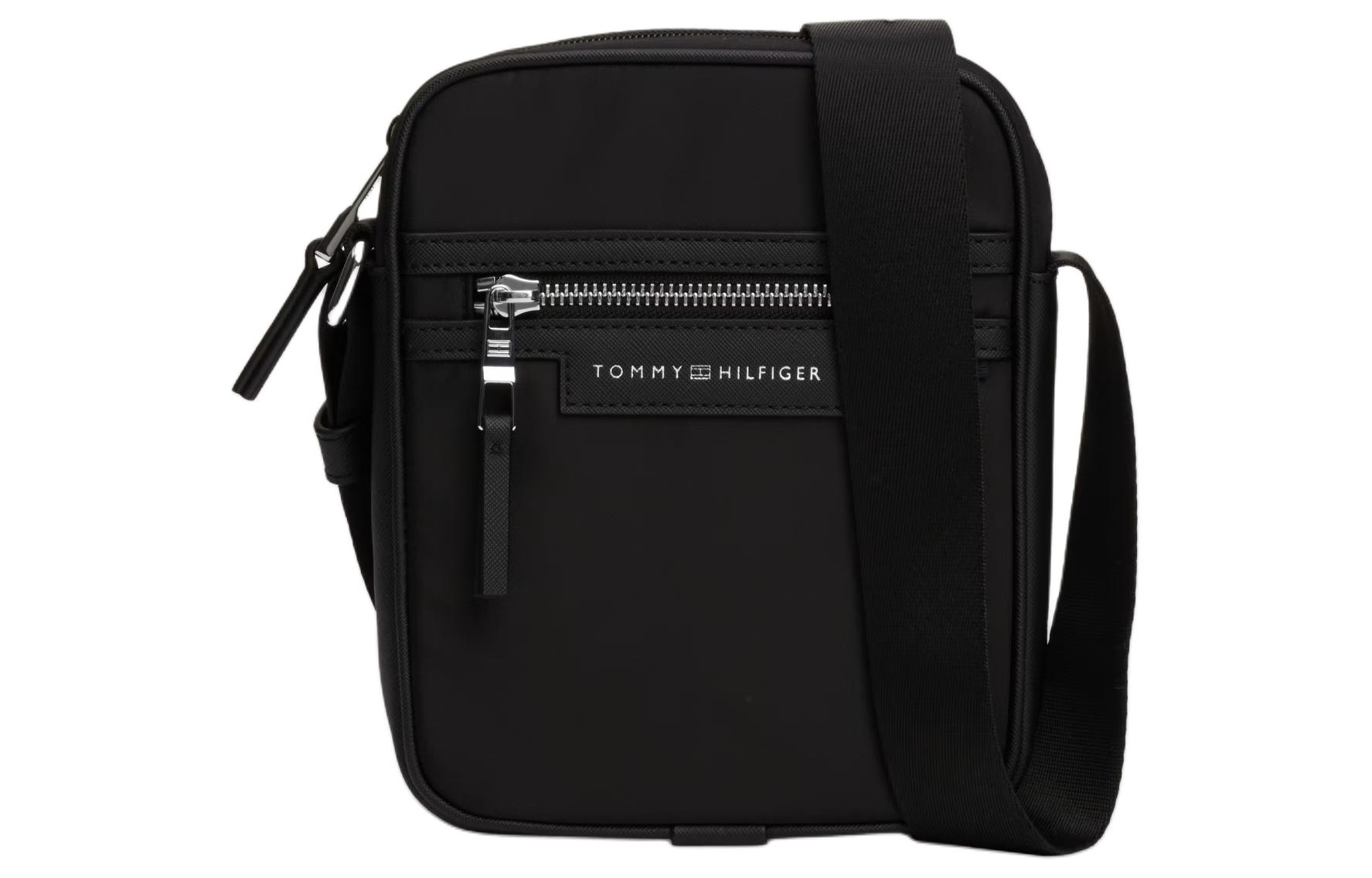 Tommy Hilfiger Polyester Shoulder Bag, Crossbody Bag Small Men's Black