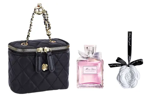 DIOR One-shoulder bag, perfume, floral set contains rose, sample, white musk
