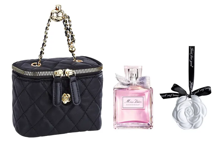 DIOR One-shoulder bag, perfume, floral set contains rose, sample, white musk