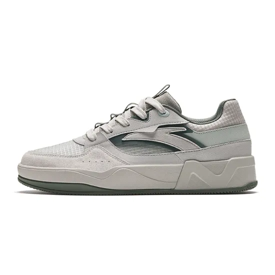 Anta C37 Height Increasing Lightweight Low Top Skateboard Shoes Men's Gray Green