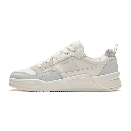 ANTA Skateboard Shoes Women's Low-Top Ivory White/Light Gray/Charcoal Gray