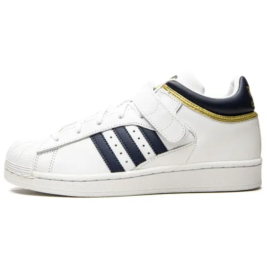 Adidas Originals Pro Shell White Navy Gold Metallic