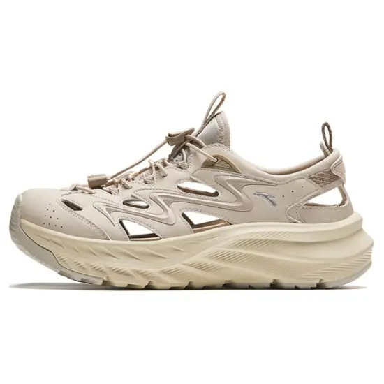 ANTA Life Collection River Trekking Shoes Women's White Limestone Gray Charcoal
