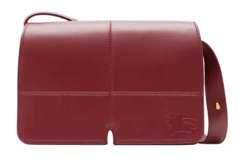 Burberry Calfskin Shoulder Bag, Crossbody Bag Women's Gemstone Red