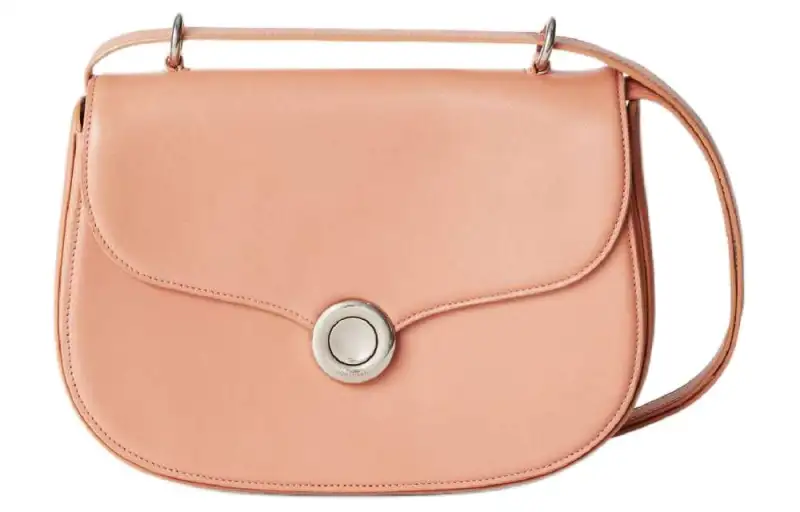 Loro Piana Ghiera Calfskin Handbag, Shoulder Bag, Crossbody Bag Medium Women's Peach Pink
