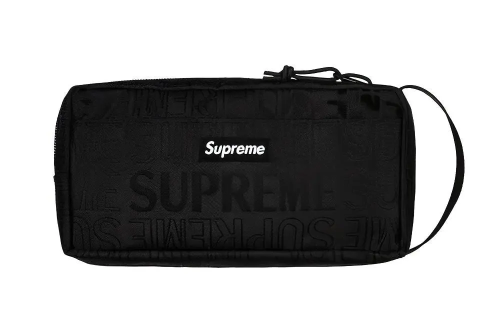 Supreme SS19 Nylon Storage Bag, Toiletry Bag Unisex Black