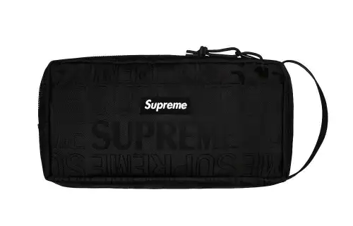 Supreme SS19 Nylon Storage Bag, Toiletry Bag Unisex Black