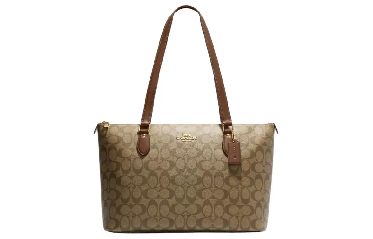 COACH Gallery Coated Canvas With Recycled Leather Tote Bag, Shopping Bag, Handbag, Shoulder Bag Large Women's