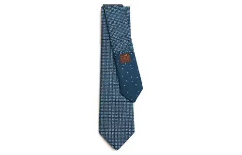 HERMES Arcade H Ties Men's Blue
