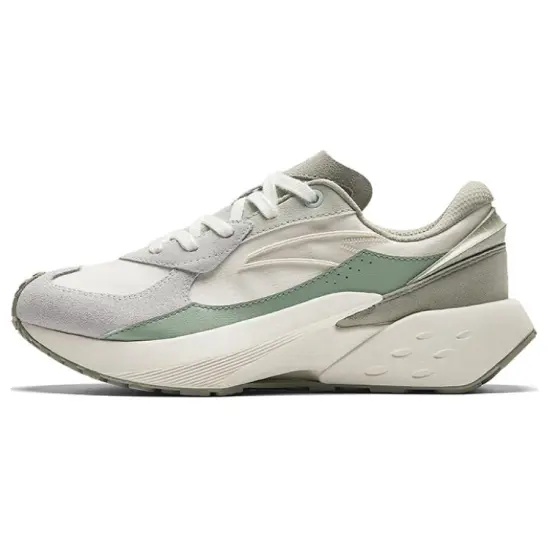 Anta Rock Sugar 4 Cushioning Wear-Resistant Low-Top Casual Shoes Women's White Cyan Gray Green