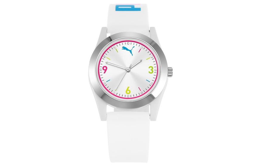 PUMA Wrist Watches Quartz Movement Silicone Strap White Dial Women's Watch 30m Water Resistant