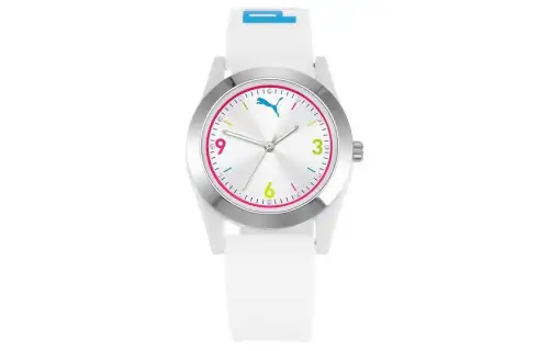 PUMA Wrist Watches Quartz Movement Silicone Strap White Dial Women's Watch 30m Water Resistant